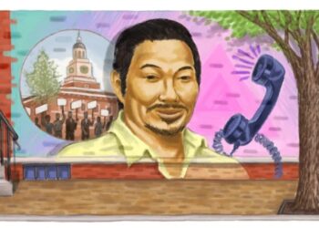 Kiyoshi Kuromiya, activista por los derechos LGBTQ. Doodle Google. Foto captura.
