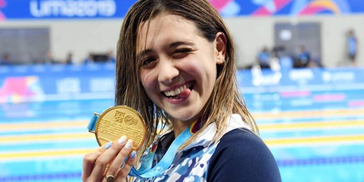 Nadadora olímpica argentina Delfina Pignatiello. Foto agencias.