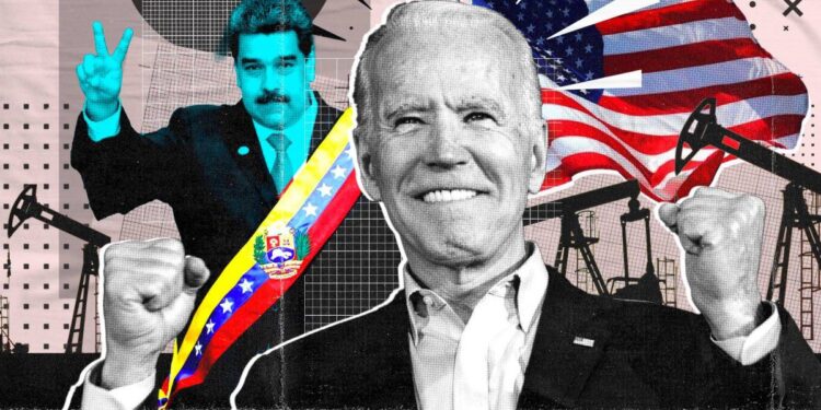 Nicolás Maduro. Joe Biden. Foto collage.