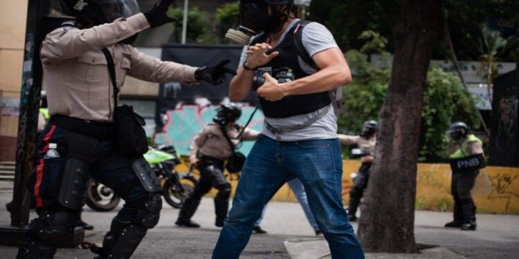 Periodistas en Venezuela. Foto de archivo.
