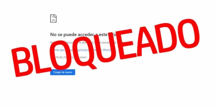 Portales bloqueados en Venezuela.