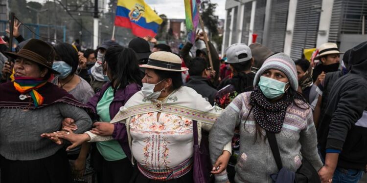 Protesas en Ecuador. Foto @PCV_Venezuela