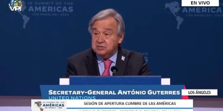 Secretario general de la ONU, António Gutérres. Foto captura de video.