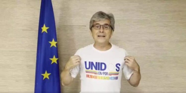 El jefe de la delegación de la Unión Europea en Venezuela, el embajador Rafael Dochao. Foto captura de video.