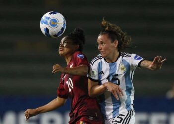 Grupo B de la Copa América Femenina entre Venezuela y Argentina en el estadio Centenario en Armenia, Colombia. Foto EFELuis Eduardo Noriega A
