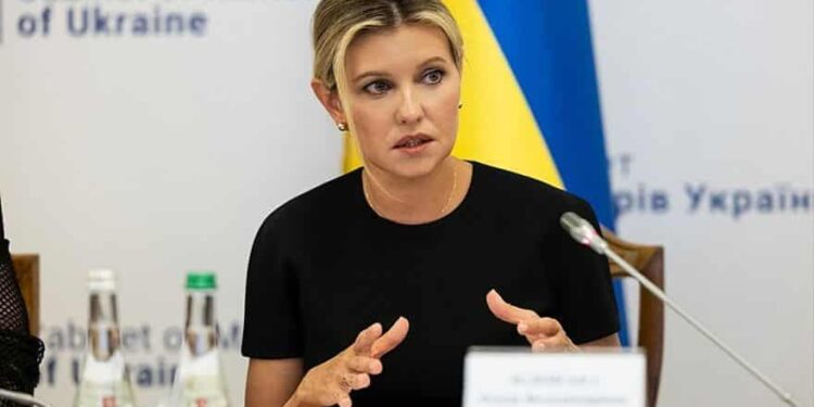 La primera dama de Ucrania, Olena Zelenska. Foto de archivo.