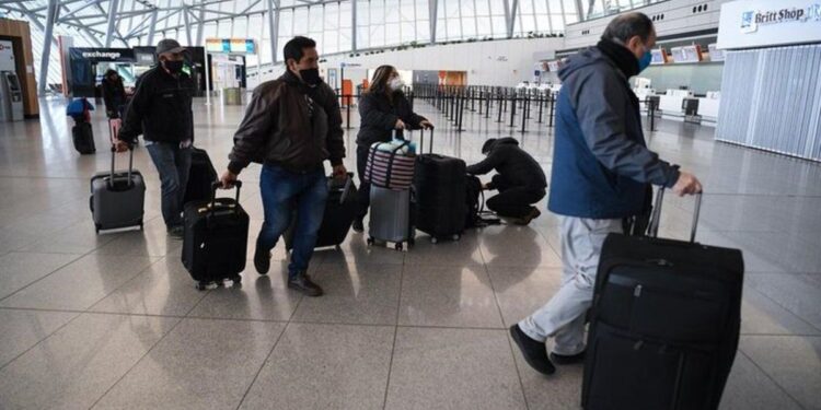 Aeropuerto, Montevideo Uruguay. Foto de archivo.