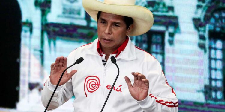 Presidente de Perú, Pedro Castillo. Foto agencias.