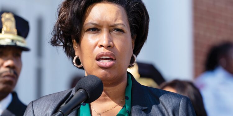 FILE - Washington Mayor Muriel Bowser speaks during a news conference March 15, 2022, in Washington. Bowser announced Thursday, April 7, that she tested positive for COVID-19, saying in a series of messages on Twitter that she was experiencing ‚Äúmild cold-like‚Äù symptoms and would ‚Äúwork at home while following isolation protocols.‚Äù (AP Photo/Alex Brandon, File)