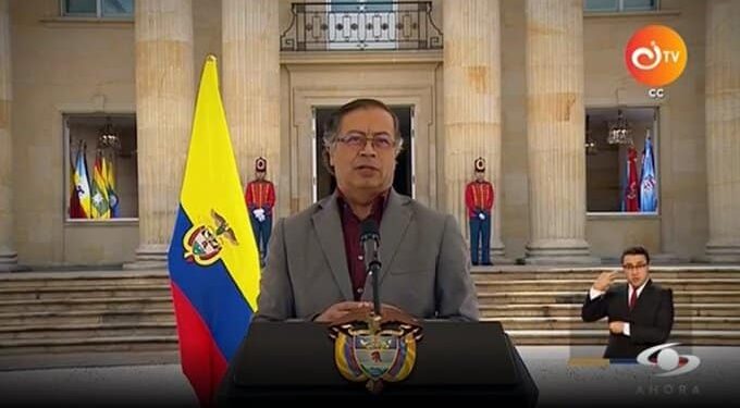 Gustavo Petro, Presidente de Colombia. Foto captura de video.