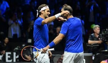 Rafa Nadal y Roger Federer. Foto agencias.