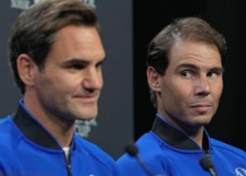 Rafael Nadal y Federer. Foto captura.
