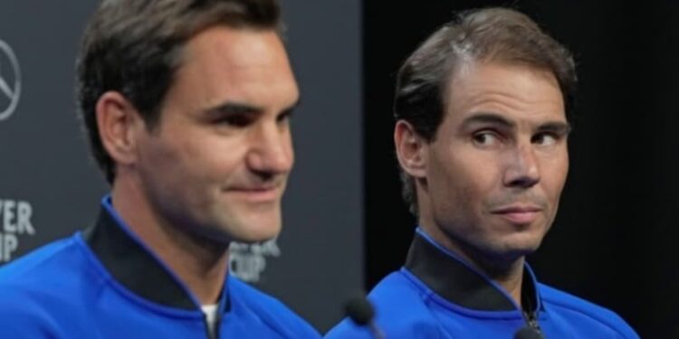 Rafael Nadal y Federer. Foto captura.