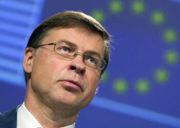 Unión Europea. el vicepresidente económico del Ejecutivo comunitario, Valdis Dombrovskis. Foto de archivo.