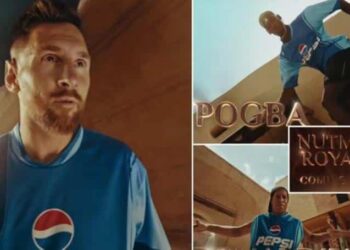 El comercial de Pepsi para el Mundial de Qatar con Messi, Pogba y Ronaldinho. Foto captura de video.