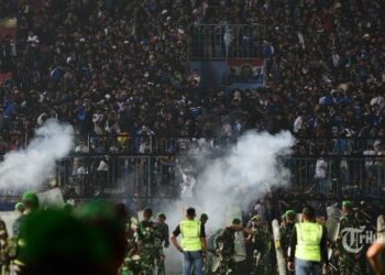 Tragedia en Indonesia, fútbol. Foto agencias.