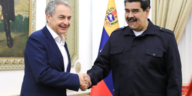 Nicolás Maduro y José Luis Rodríguez Zapatero. Foto @PresidencialVen