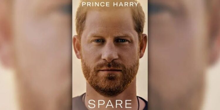 Esta imagen proporcionada por Random House Group muestra la portada de "Spare", las memorias del príncipe Harry. El libro es objeto de obsesiva anticipación en todo el mundo desde que se anunció por primera vez el año pasado y saldrá a la venta el 10 de enero. (Random House Group vía AP)