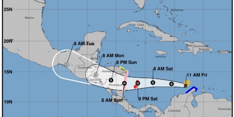 Tormenta tropilcal Julia. Foto @cquintanilla3