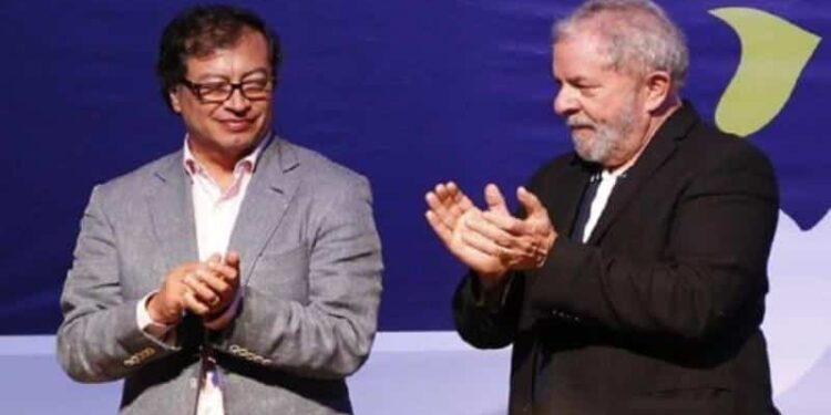 Gustavo Petro y Lula da Silva. Foto de archivo.