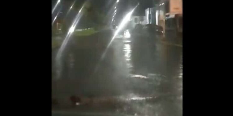 Maturín, lluvias. Foto captura de video.