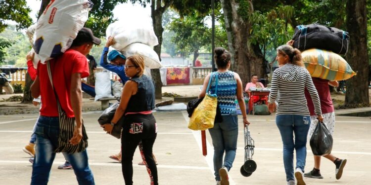 Migrantes venezolanos. Foto agencias.