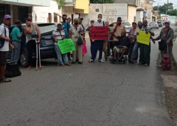 Sucre, Protesta de personas con discapacidad. Foto @OVCSocial