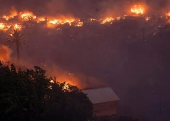 Chile, Viña del Mar, masivo incendio. Foto captura.