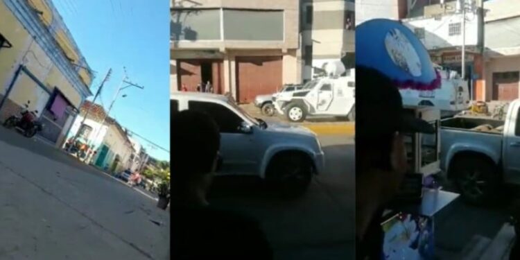 Enfrentamiento entre antisociales y GNB en Guárico. Foto collage.