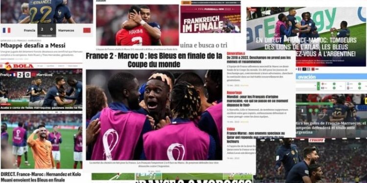 Mbappé. Prensa internacional. Foto collage.