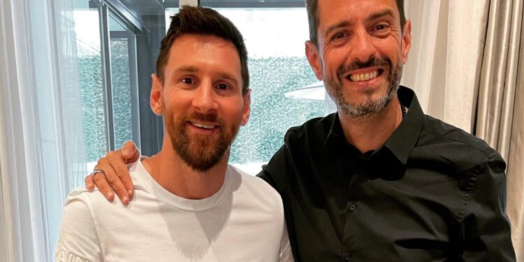 Messi y Pablo Giralt. Foto @giraltpablo