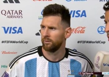 Messi. Foto captura de video.