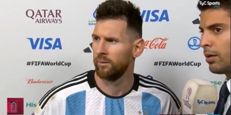 Messi. Foto captura de video.