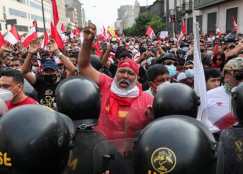 Protesas en Perú. Foto agencias.