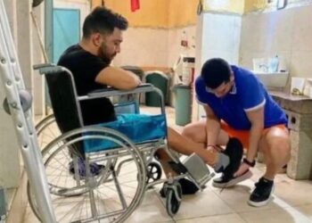 Ramón Centeno -en silla de ruedas- y Gabriel Guerra, presos en el Comando Antidrogas-