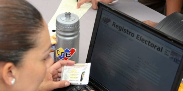 Registro electoral. CNE. Foto de archivo.