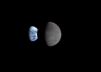 Tierra y la Luna. Foto captura de video @NASA