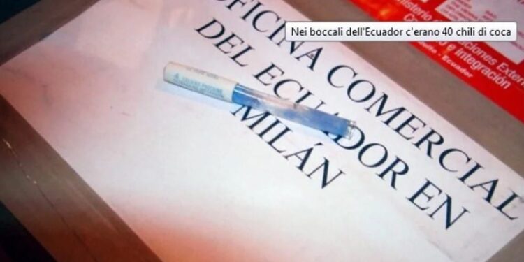 40 kilos de pasta de cocaína fueron hallados en la valija diplomática que se envió de Ecuador a Milán, Italia, en enero de 2012. (La Reppublica)