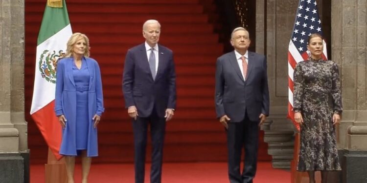 Joe Biden. Palacio Nacional de México. Foto agencias.