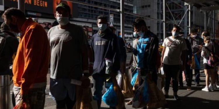 Migrantes en Nueva York. Foto agencias.