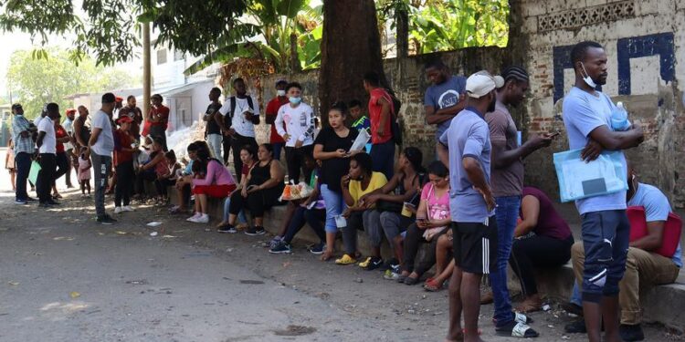Migrantes haitianos México. Foto agencias.