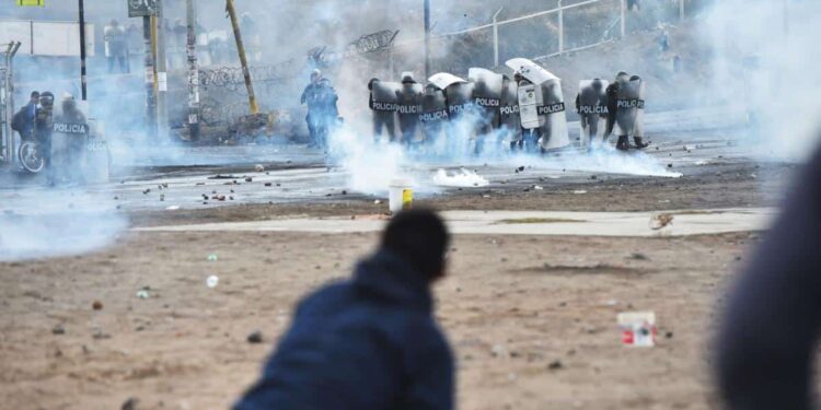 Protestas en Perú. Foto agencias.