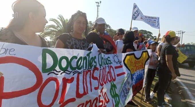Protestas, salario. Foto @OVCSocial