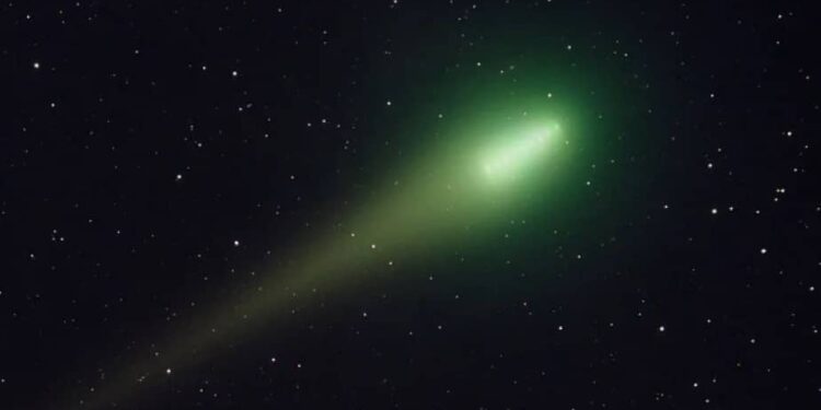 El cometa verde o comenta C 2022 E3 (ZTF). Foto agencias.