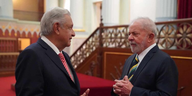 AMLO y Lula da Silva. Foto agencias.