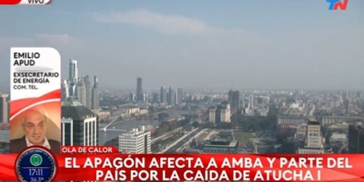 Apagón en Argentina. Foto captura de video.