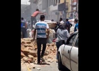 Cuenca, temblor. Foto captura de video.