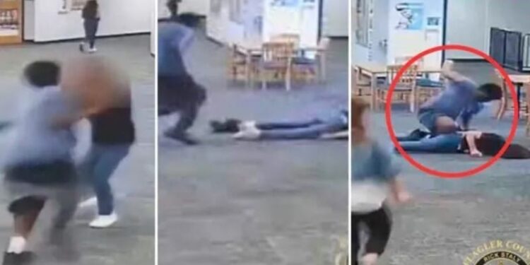 EEUU. joven golpea a una maestra. Foto agencias.