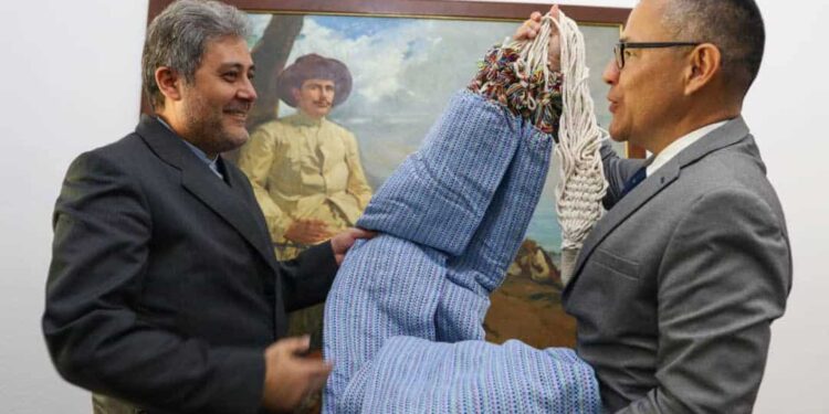 Ernesto Villegas y el embajador de Irán ante Venezuela, Hojjatollah Soltani. Foto @VillegasPoljak