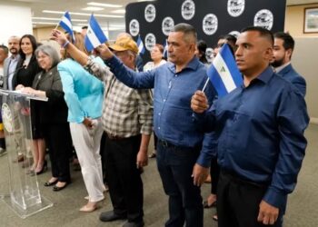 Expatriados por el régimen de Nicaragua pidieron el rechazo mundial de Daniel Ortega por crímenes de lesa humanidad. (AP)